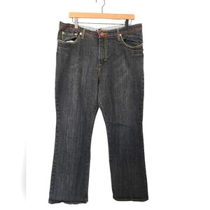 9.8 Classic Black Denim Jeans Size 18